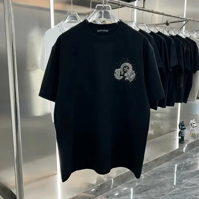 Chrome Hearts Graphic T-Shirt Crystal-Embellished Skull