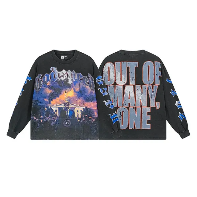 Godspeed Long Sleeve Tee Out of Many, One