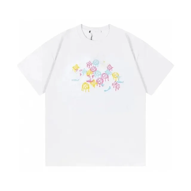 Louis Vuitton Graphic Tee Multicolor Doodle Print