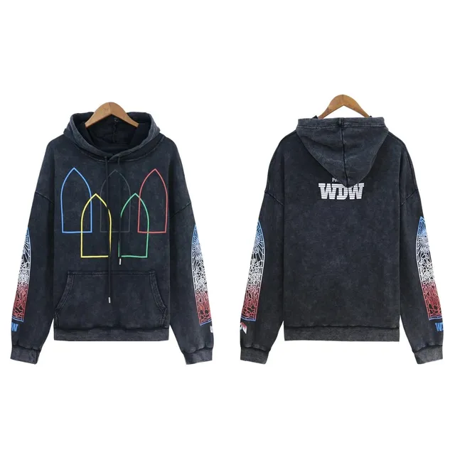 Who Decides War Hoodie Acid Wash Stained Glass