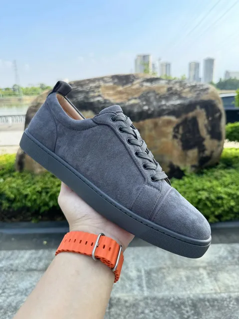 Christian Louboutin Louis Junior Suede Grey