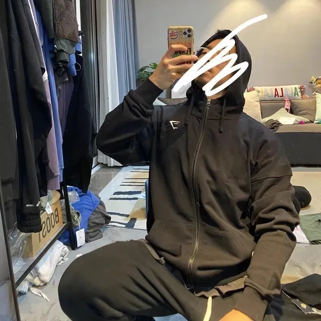 Gymshark Full-Zip Hoodie Black