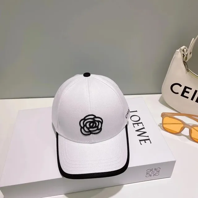 Chanel Baseball Cap Camellia Embroidery
