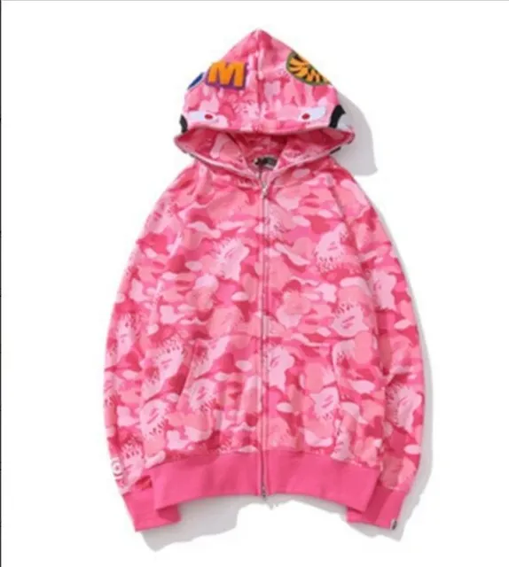 BAPE Full Zip Hoodie Pink Camo
