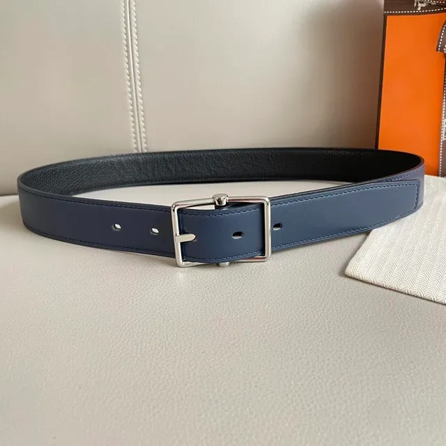 Hermès Reversible Belt Navy/Black