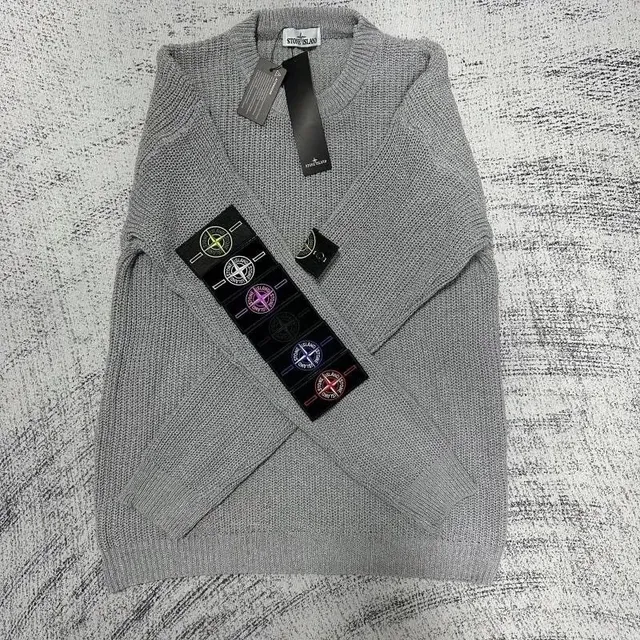 Stone Island V-Neck Sweater Ribbed Knit
