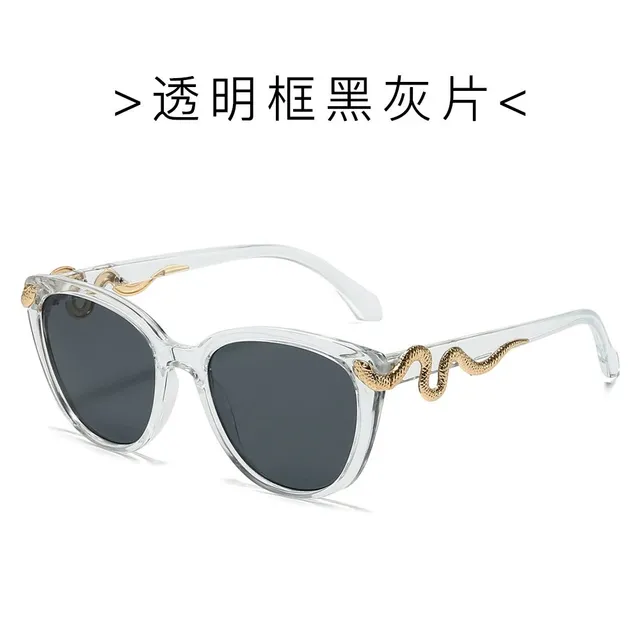 Versace Sunglasses Transparent Frame with Gold Snake Detail