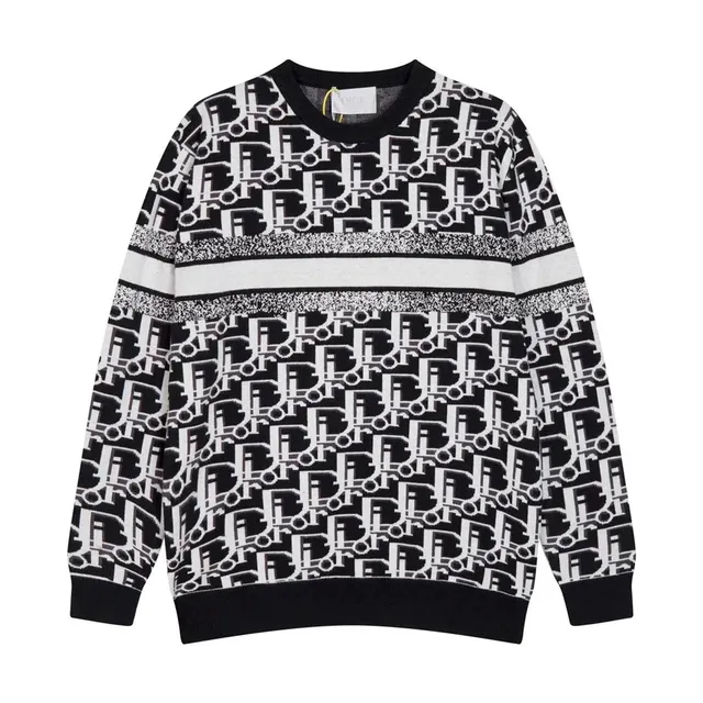 Dior Oblivion Knit Sweater Oblique Logo Pattern