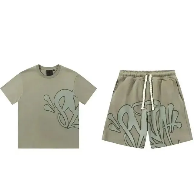 Syna World Graphic Tee and Shorts Set Graffiti Outline