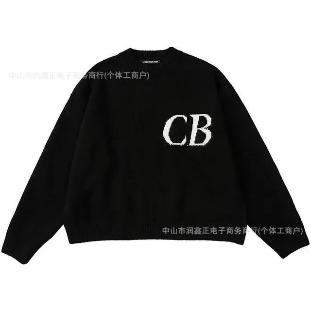 Cole Buxton CB Logo Knit Sweater Oversized