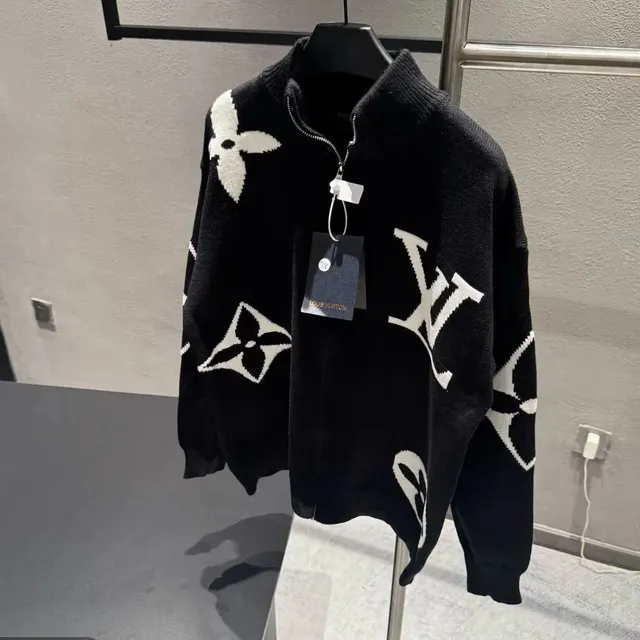 Louis Vuitton Monogram Knit Zip-Up LV Flower Print