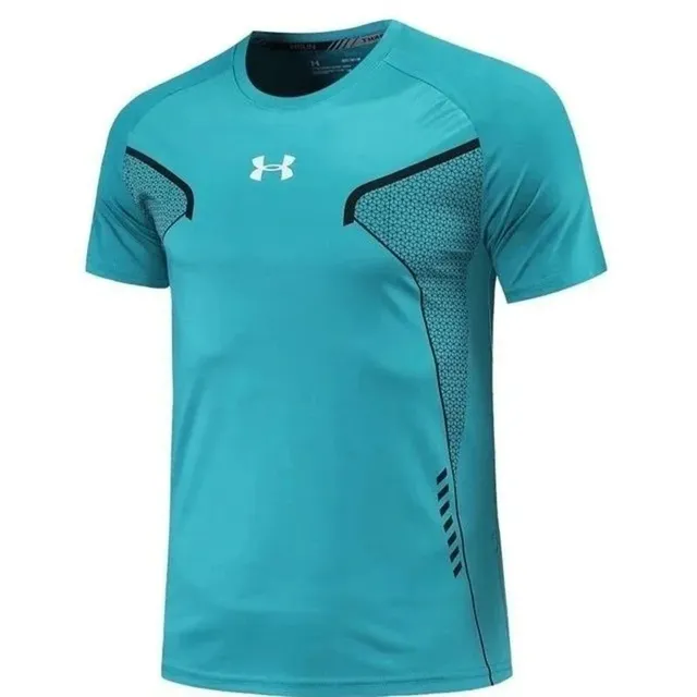 Under Armour Tech T-Shirt Teal with Black Mesh Panels