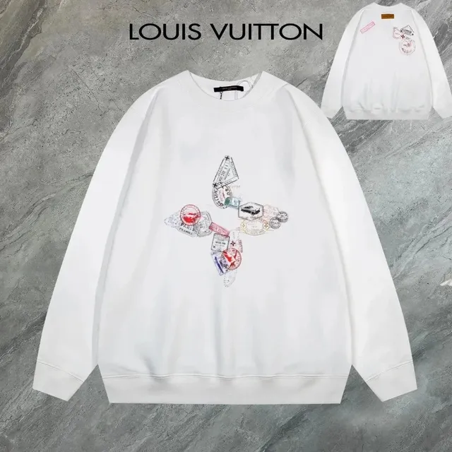 Louis Vuitton Cruise Sweatshirt Travel Stamp Print