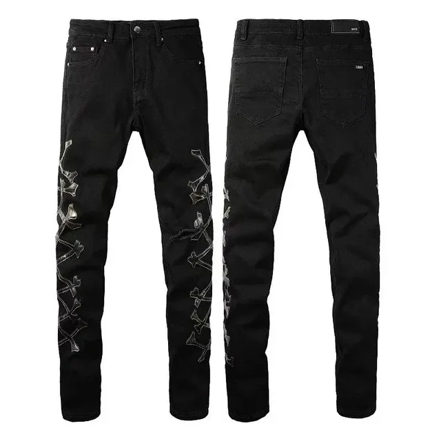 Off-White Jeans Crossbones Print