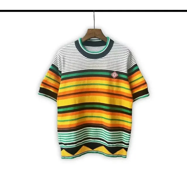 Corteiz Striped Knit Top Rasta Stripe
