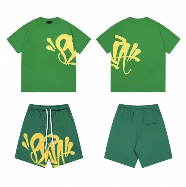Syna World Logo Tee & Shorts Set Graffiti Print