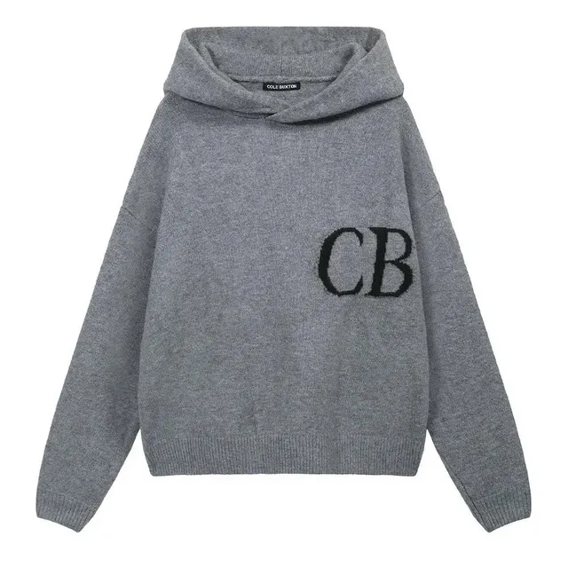 Cole Buxton Hooded Knit Sweater CB Logo