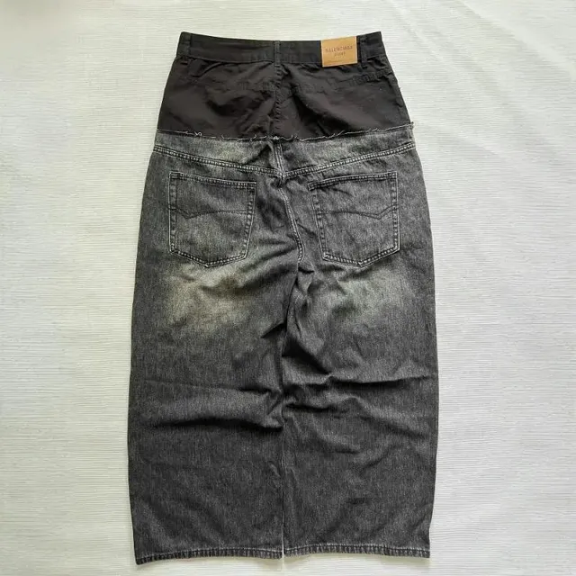 Balenciaga Distressed Denim Trousers Two-Tone Washed