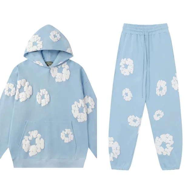 Denim Tears Cloud Print Hoodie and Joggers Set