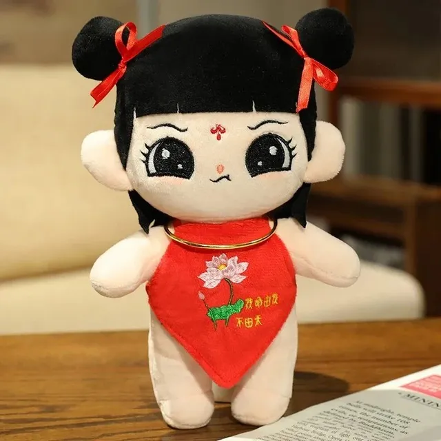 Pop Mart Plush Doll Lotus Embroidery