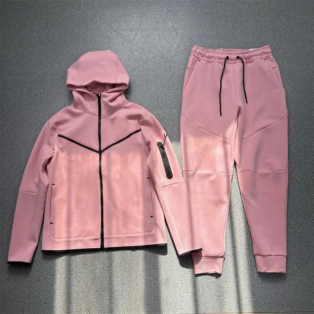 Nike Tech Fleece Hoodie and Joggers Pink