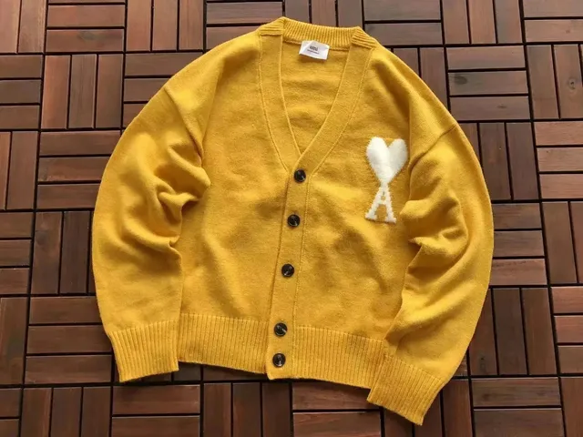 AMI Paris Cardigan Heart Logo