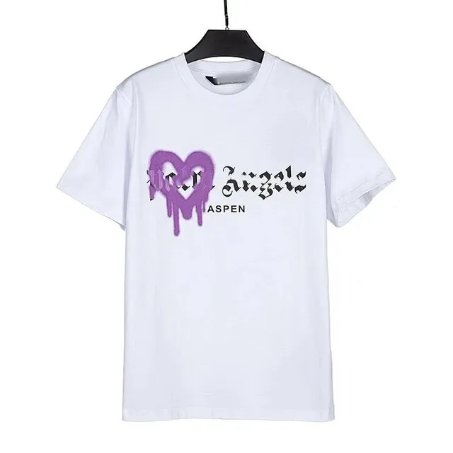 Palm Angels Graphic Tee Heart Logo Print