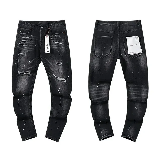 Purple Brand Distressed Jeans Paint Splatter