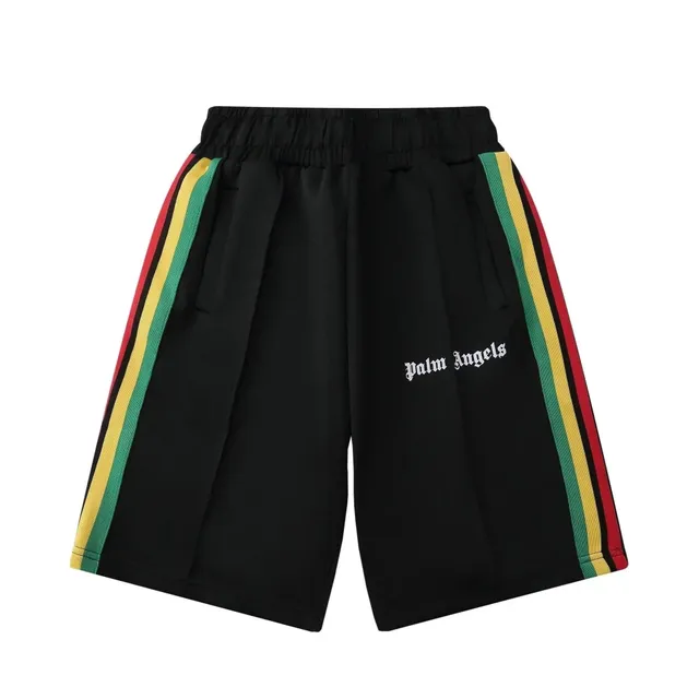 Palm Angels Track Shorts Rasta Stripe