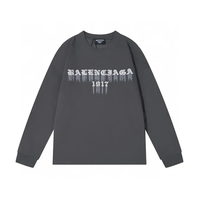 Balenciaga Long-Sleeve Tee 1917 Logo Print