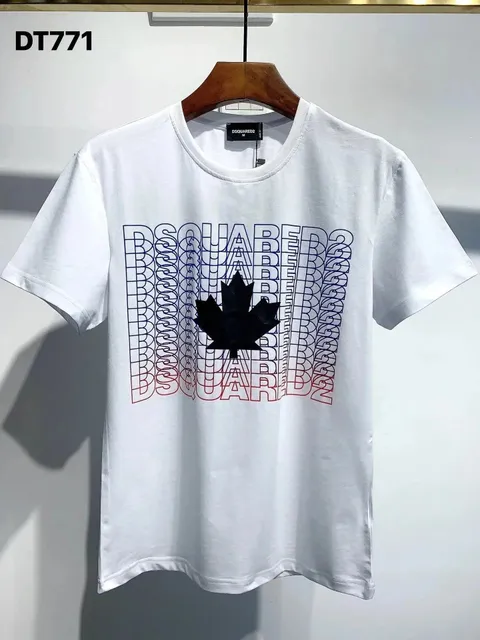 Dsquared2 Graphic T-Shirt Maple Leaf Logo Print