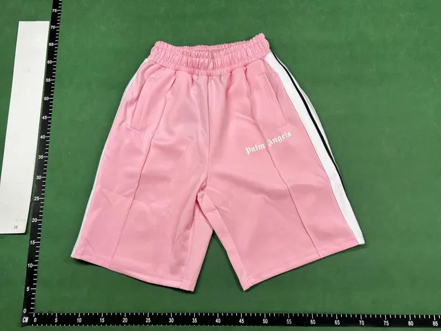Palm Angels Track Shorts Pink with Side Stripe