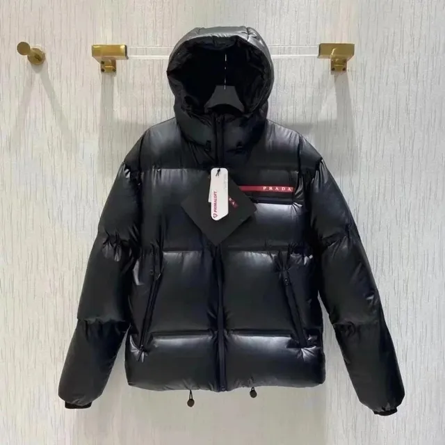 Prada Puffer Jacket Logo Tape