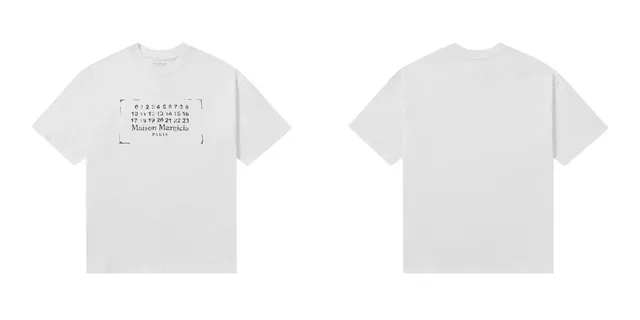 Maison Margiela Numbered Logo Tee Numeric Print