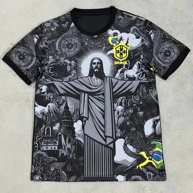 Brazil National Team Jersey Christ the Redeemer Graphic