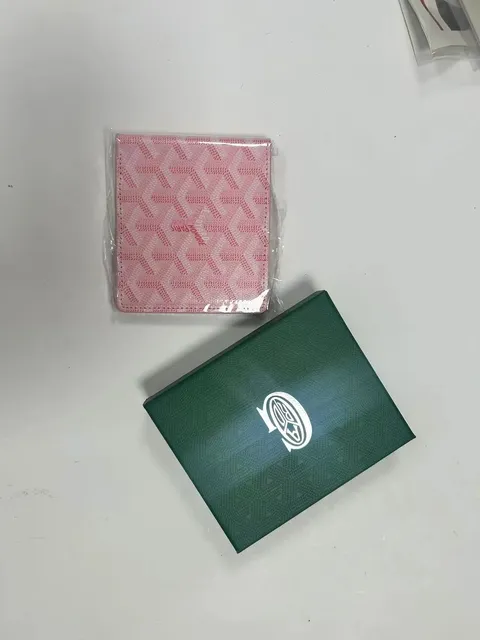 Goyard Saint Louis Wallet Pink Goyardine Canvas