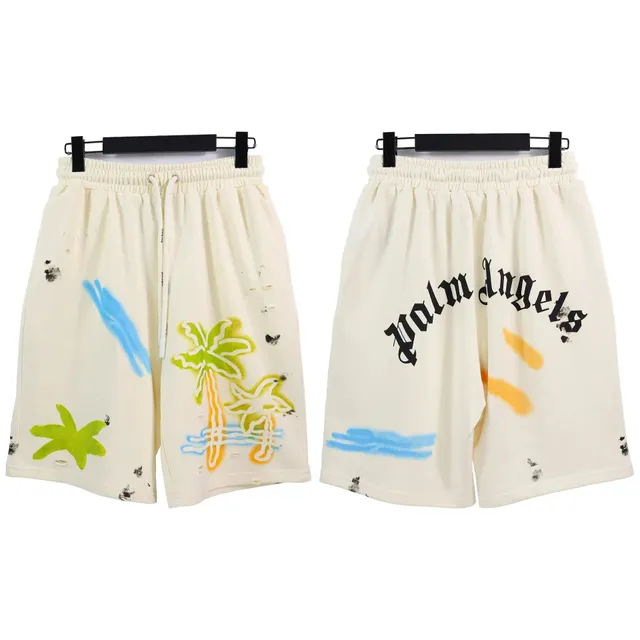 Palm Angels Painted Palm Shorts Tropical Print