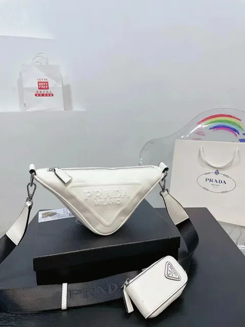 Prada Triangle Belt Bag Embossed Logo