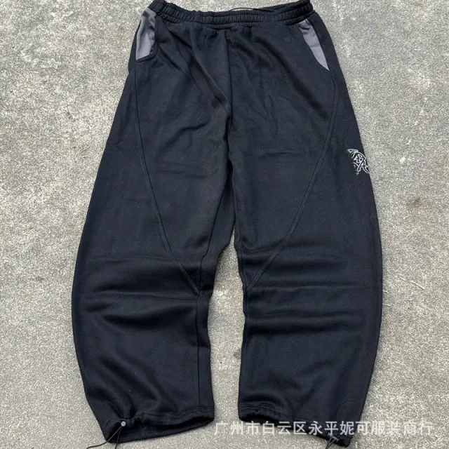 黑/灰抽绳长裤