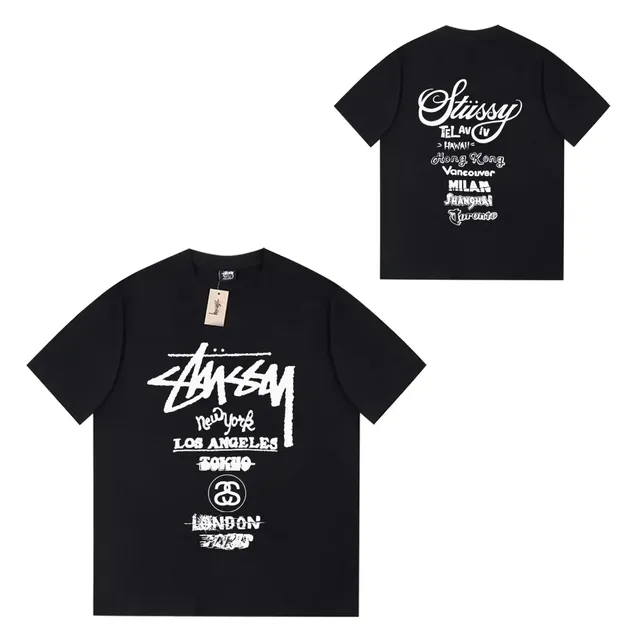 Stüssy Graphic T-Shirt World Cities Print