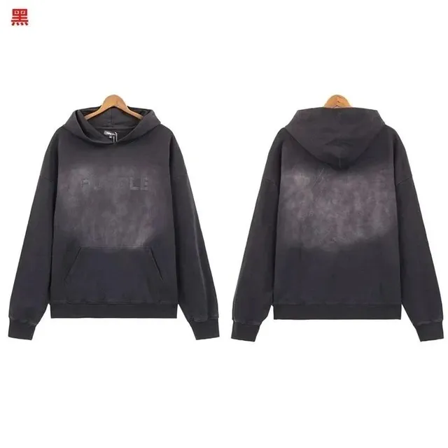 Purple Brand Hoodie Acid Wash