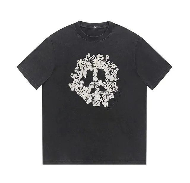 Dior Peace Sign T-Shirt Floral Peace Print