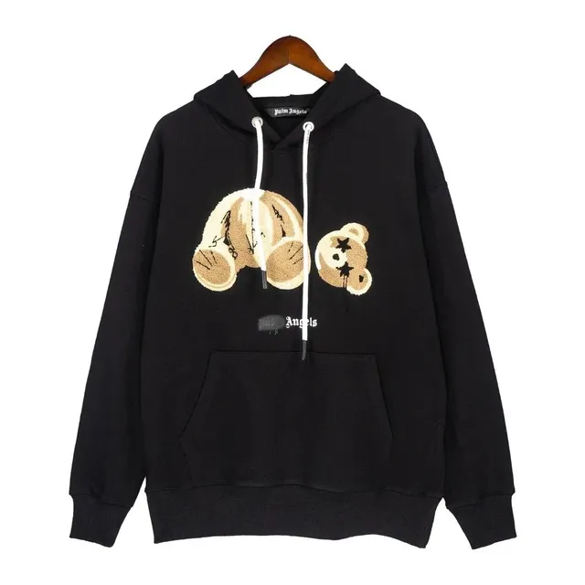 Palm Angels Hoodie Bear Embroidery