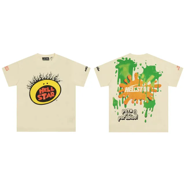 Hellstar Graphic Tee Hell Star Logo & Paint Splatter