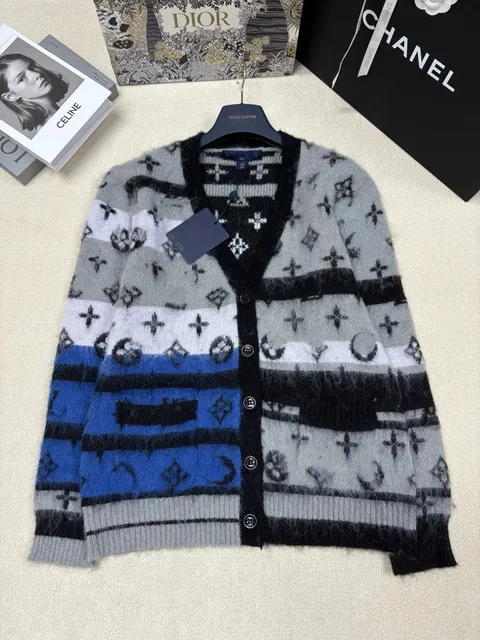 Louis Vuitton Monogram Knit Cardigan Multicolor Striped