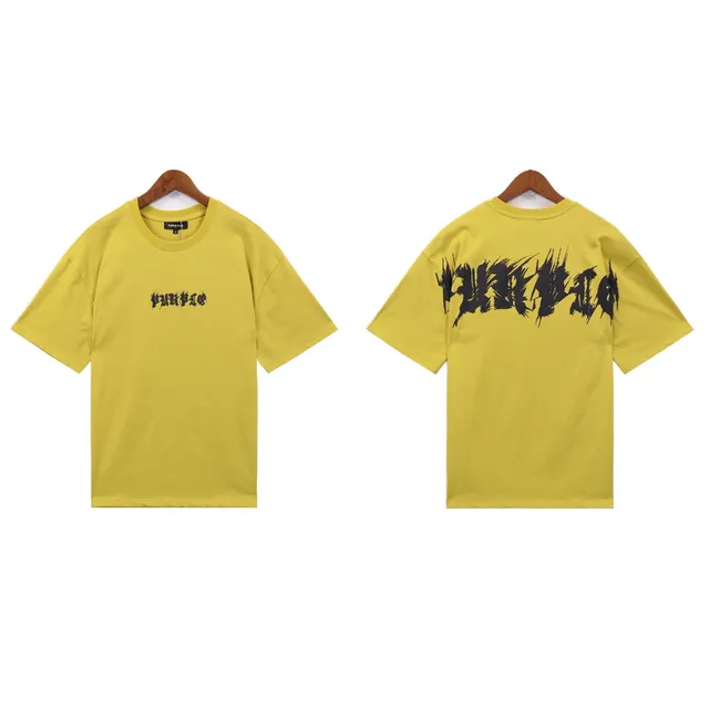 Purple Brand Graphic Tee Distressed Logo Print
