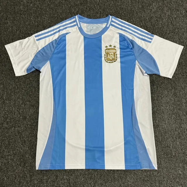 Adidas × Argentina National Team Argentina Home Jersey Light Blue and White Stripes