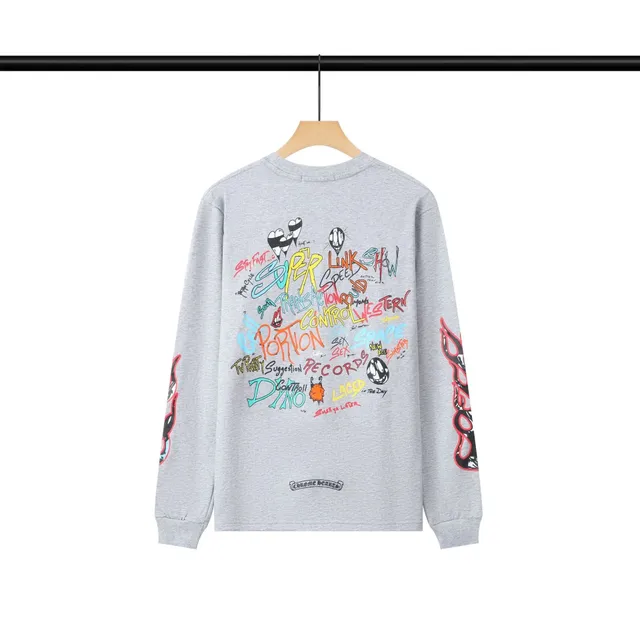 Chrome Hearts Long Sleeve Tee Graffiti Print