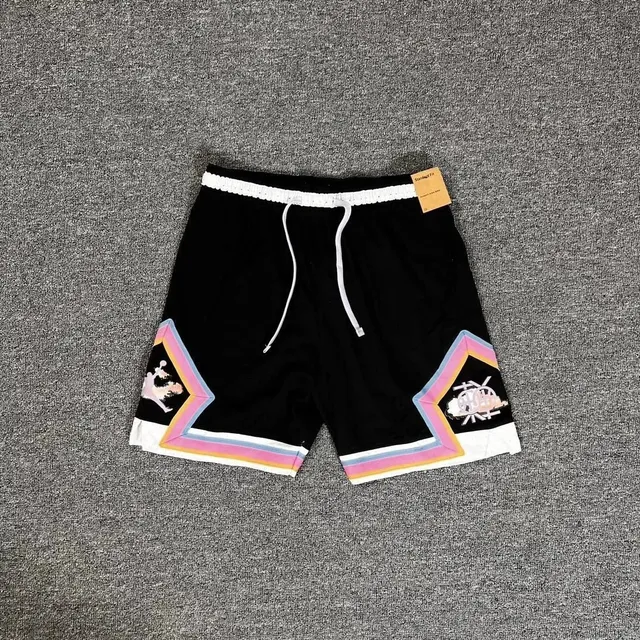 Jordan Basketball Shorts Rainbow Trim Graphic