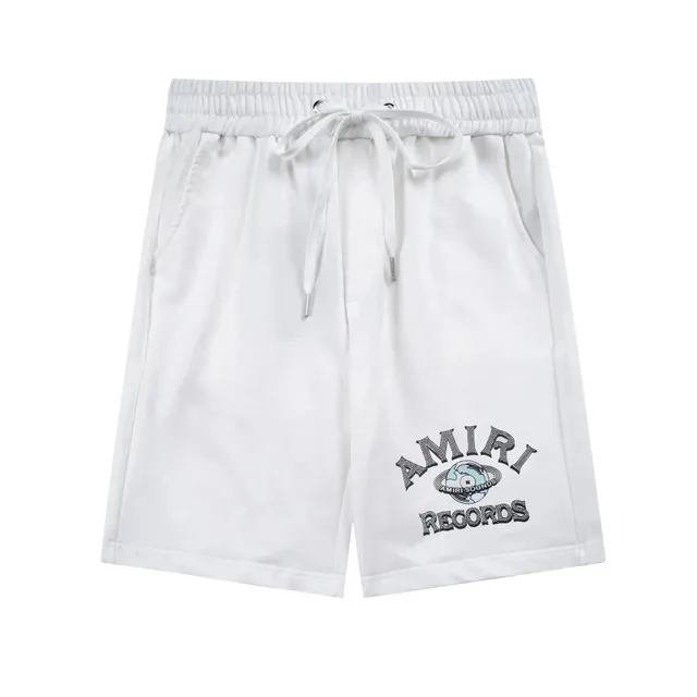 Amiri Records Shorts Embroidered Logo